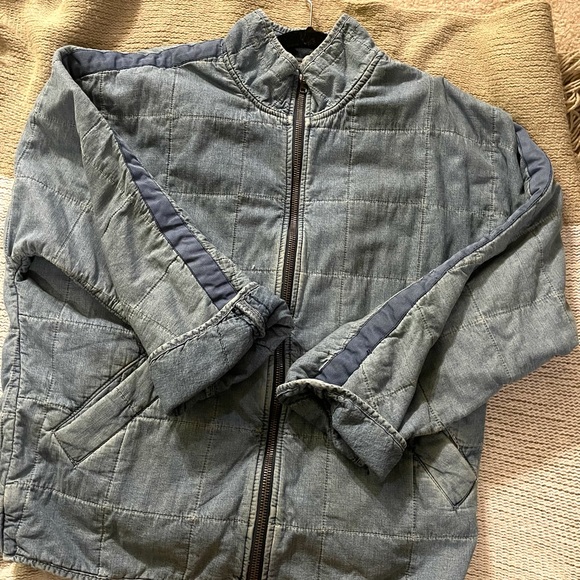 Free People Dolman Quilted Denim Jacket Cali Indigo - Picture 8 of 11